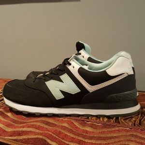 Black, Carolina blue, charcoal gray, & white NB574